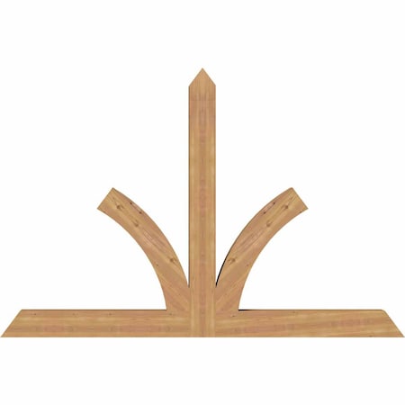 Ekena Millwork Richland Timber Gable Bracket, Western Red Cedar, 84"W x 56"H x 5 1/2"D x 5 1/2"F, 16/12 Pitch GBW084X56X0606RIC00SWR